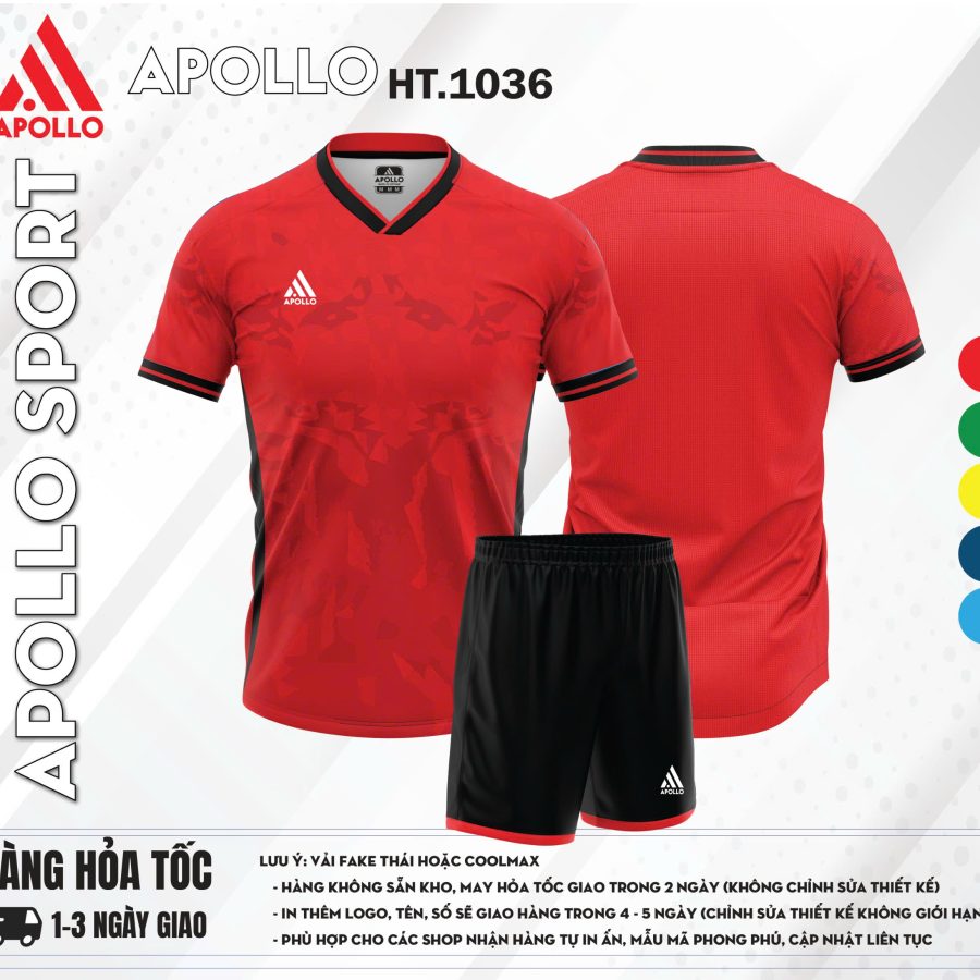 Áo thể thao hỏa tốc HT 1036 Màu Đỏ tại Huế