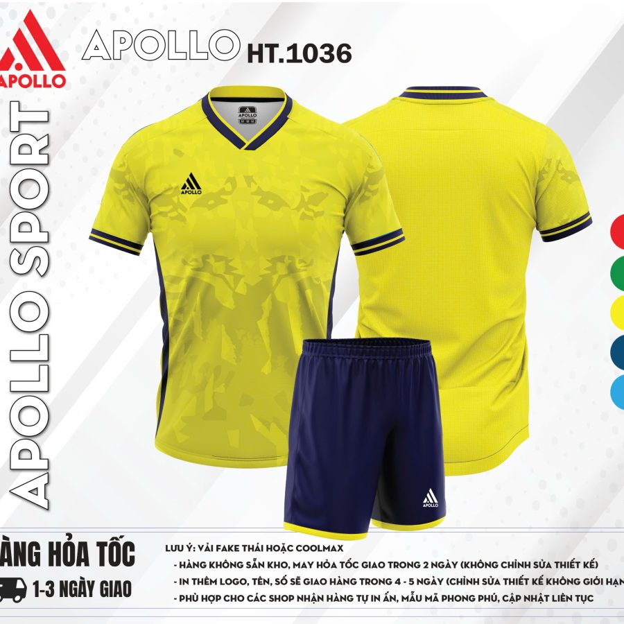 Áo thể thao hỏa tốc HT 1036 Màu Vàng