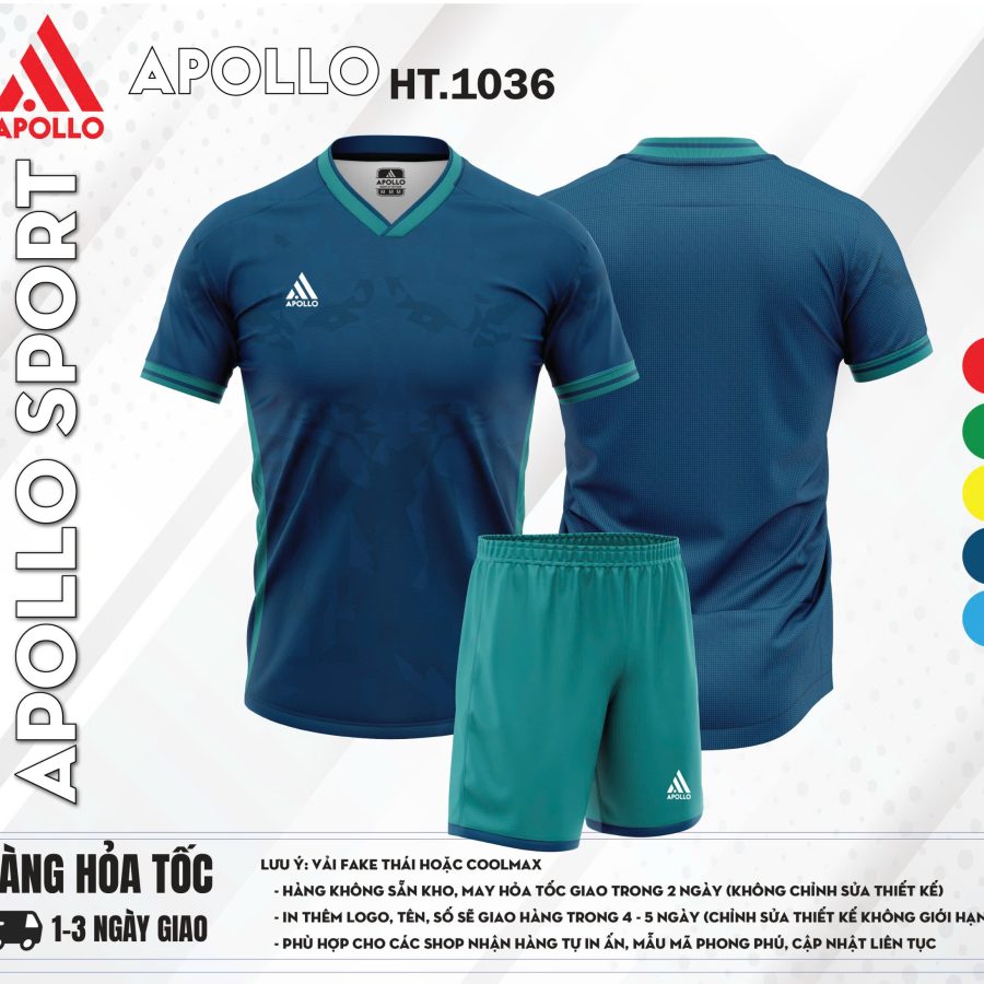 Áo thể thao hỏa tốc HT 1036 Màu Xanh Đen