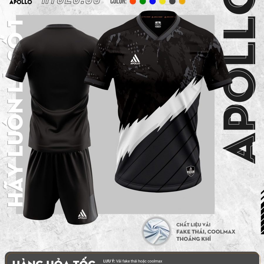 Áo thể thao hỏa tốc đẹp màu Đen – Đẳng cấp và huyền bí