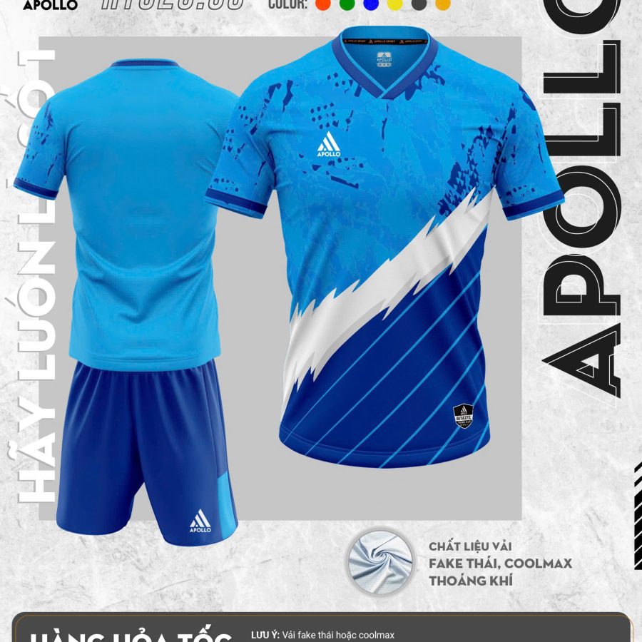 Áo thể thao hỏa tốc đẹp màu Xanh Dương – Tinh thần trẻ trung, khỏe khoắn