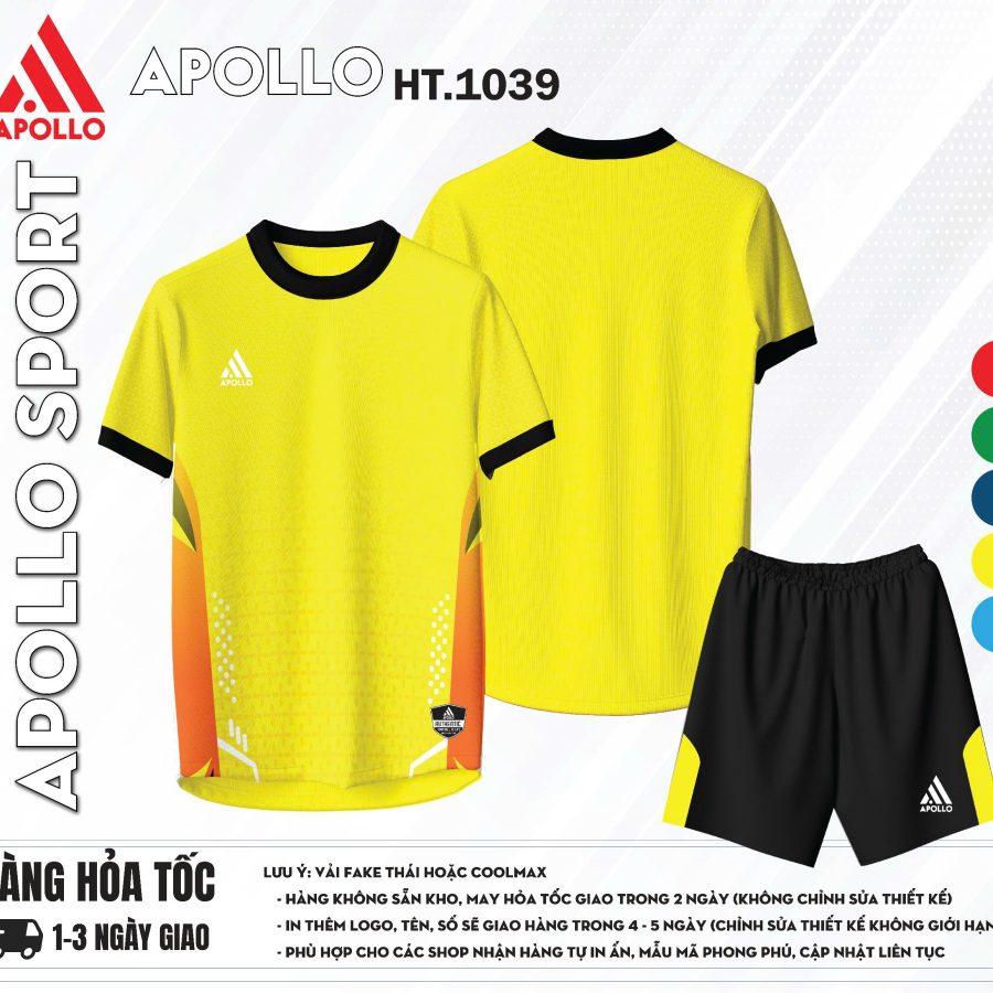 Áo thể thao Hỏa Tốc cao cấp vàng – khẳng định bản lĩnh thi đấu