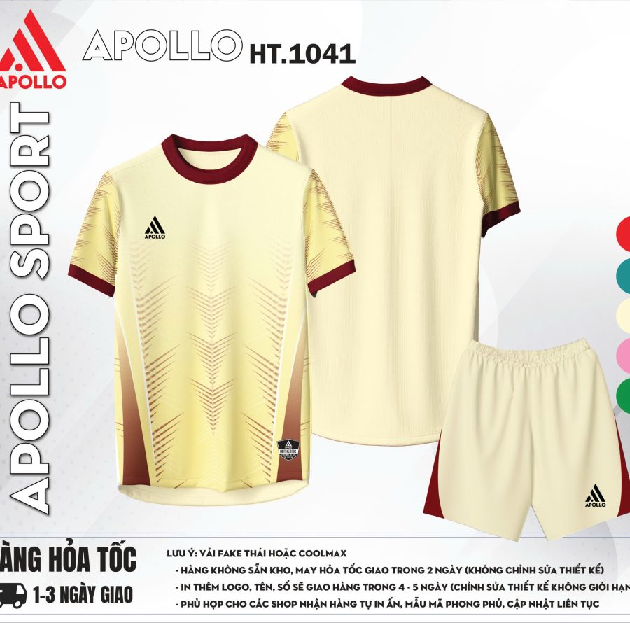 Áo Thể Thao Hỏa Tốc HT1041 Màu Vàng – Sáng Bừng Năng Lượng