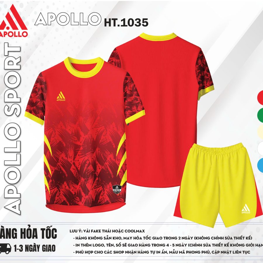 Áo thể thao hỏa tốc HT 1035 Màu Đỏ