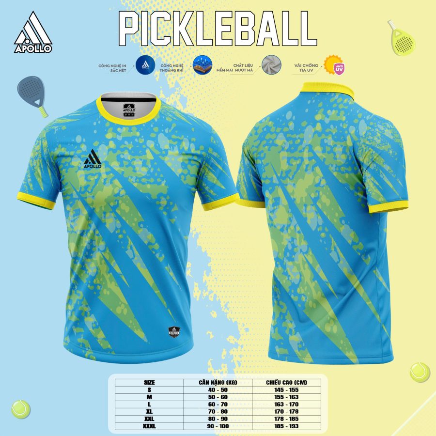 Quần Áo Thể Thao Pickleball Xanh Da Trời – Tươi Mát & Hiện Đại