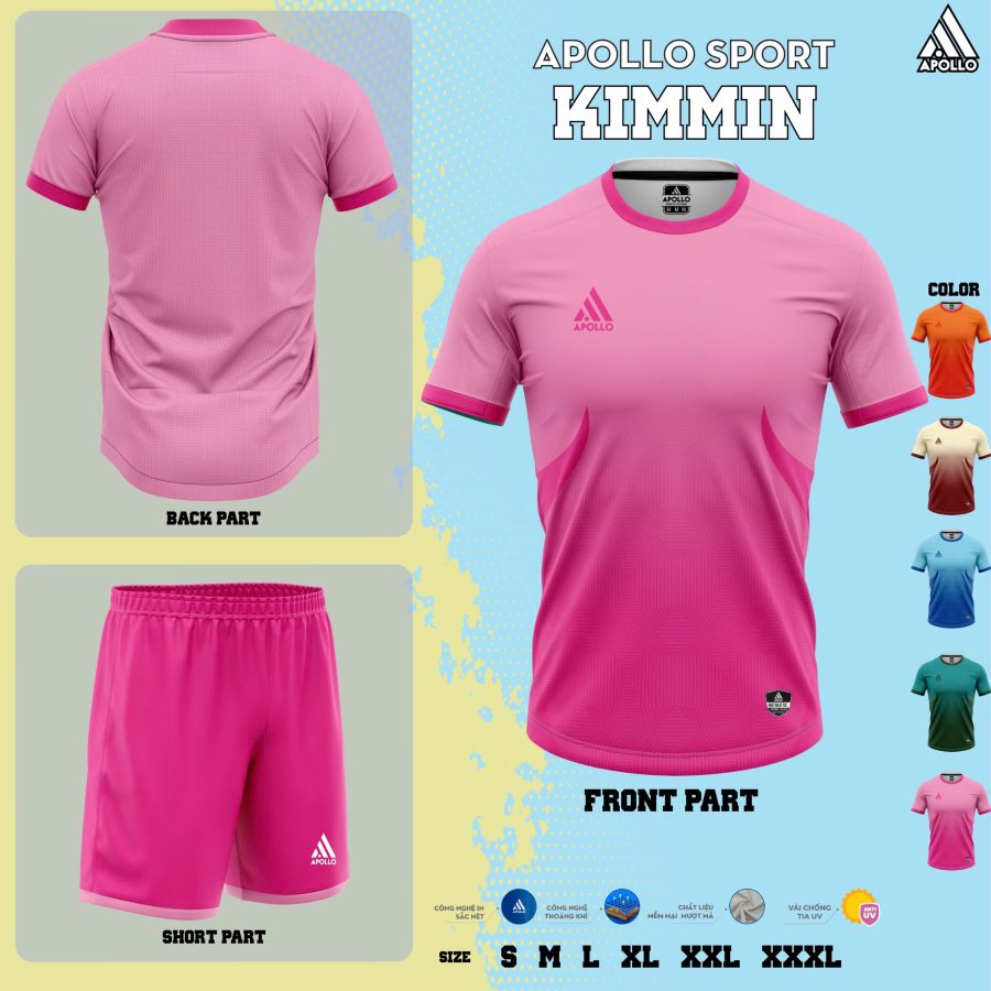 Áo thể thao hỏa tốc Kimmin – Phiên bản Màu Hồng