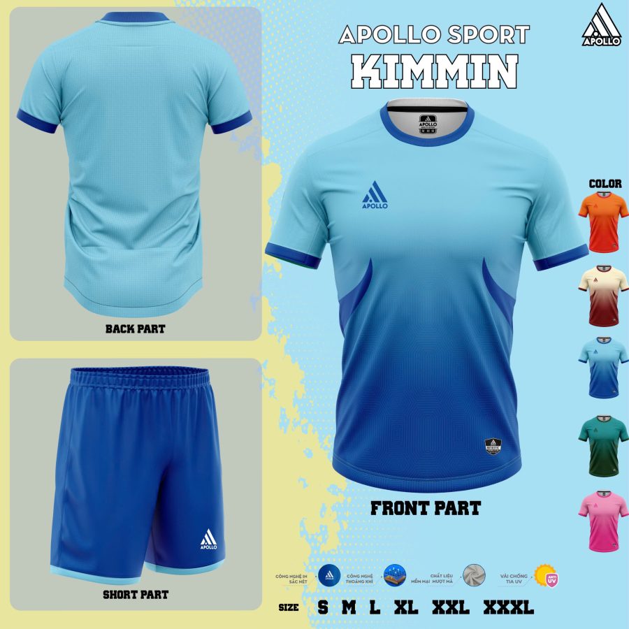 Áo thể thao hỏa tốc Kimmin – Phiên bản Màu Xanh Dương