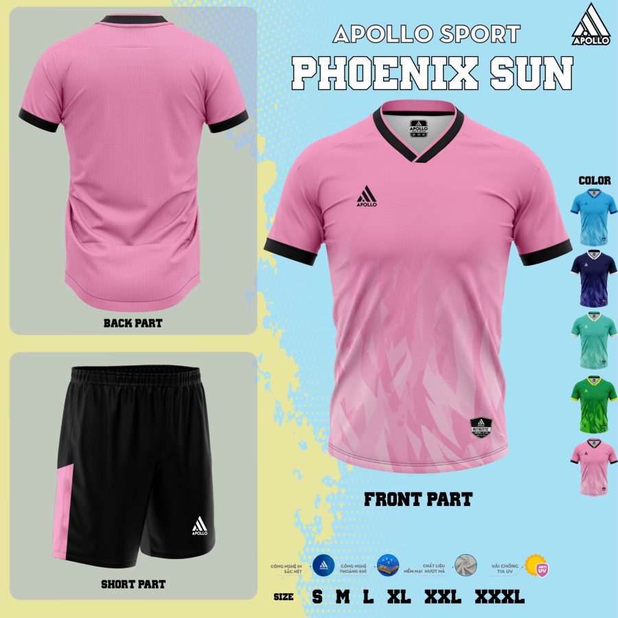 Áo thể thao Hỏa Tốc Phoenix Sun màu Hồng