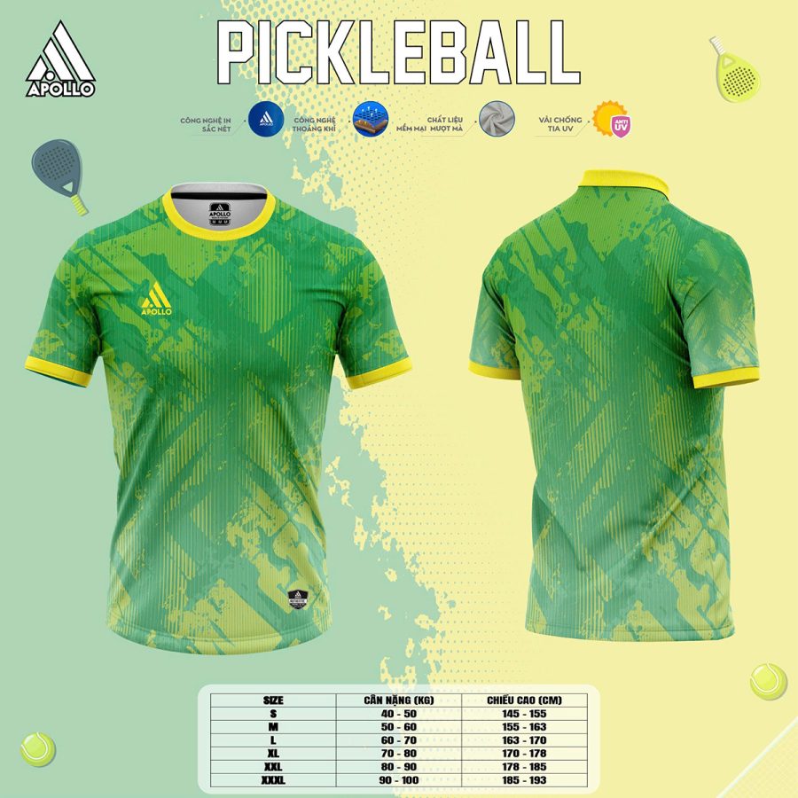 Áo Thể Thao Pickleball Xanh Lá Cây – Năng Lượng & Phong Thái Thể Thao