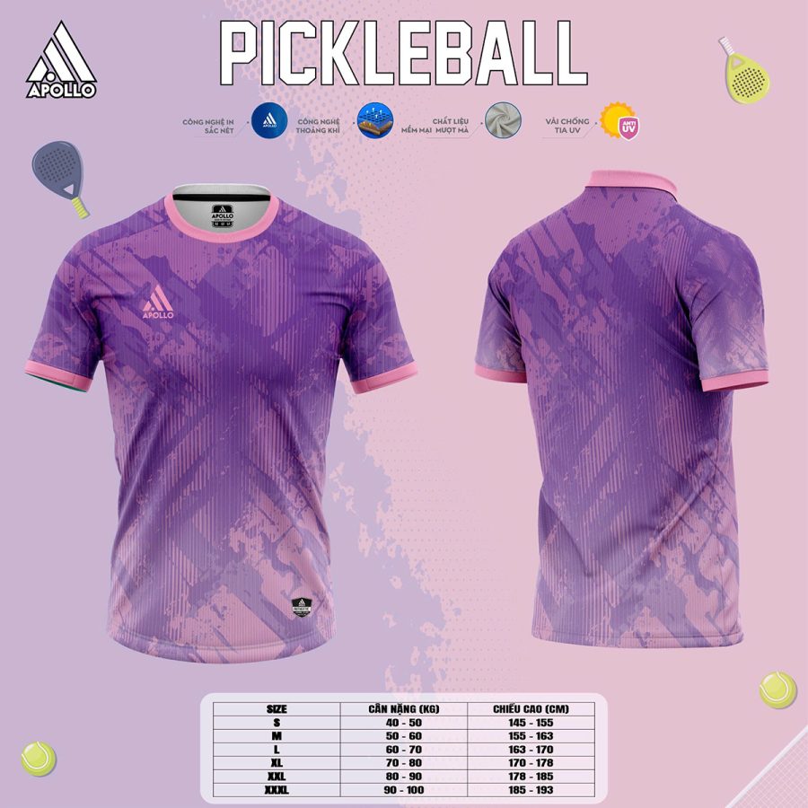 Áo Thể Thao Pickleball Tím – Cá Tính & Nổi Bật