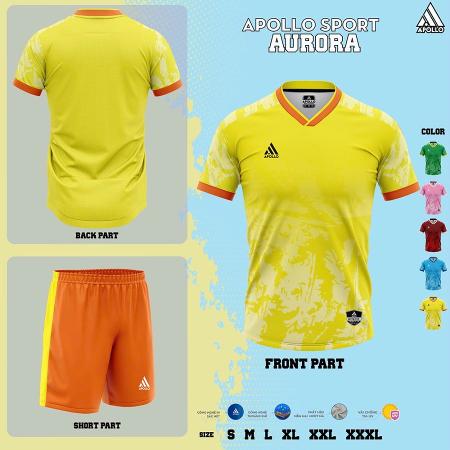 Áo Thể Thao Hỏa Tốc Aurora Vàng – Nổi Bật & Bùng Nổ