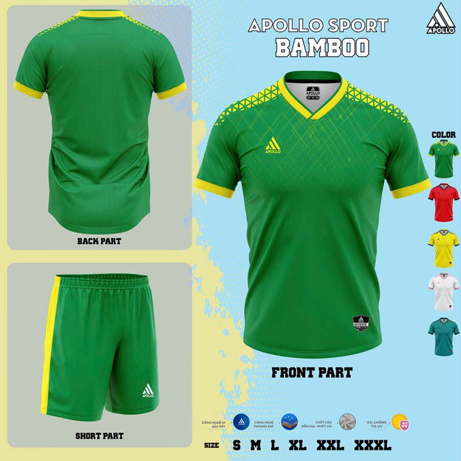 Áo Thể Thao Hỏa Tốc Bamboo Màu Xanh Lá – Tươi Mát, Linh Hoạt