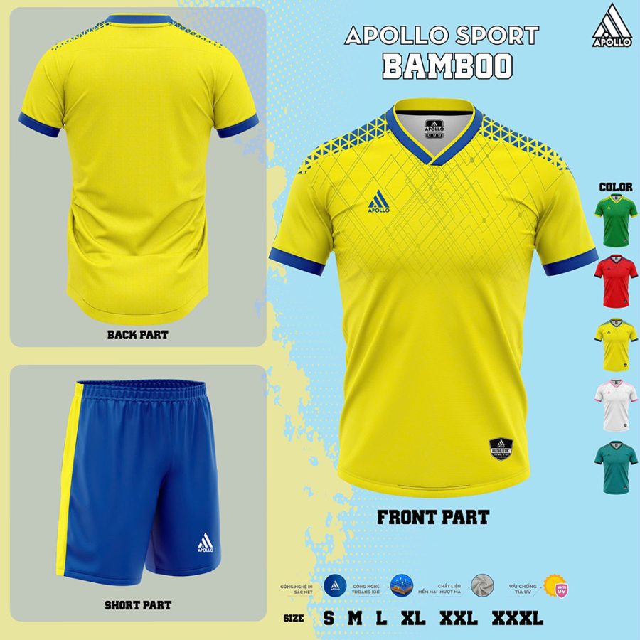 Áo Thể Thao Hỏa Tốc Bamboo Màu Vàng – Năng Động