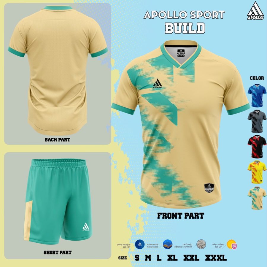 Áo Thể Thao Hỏa Tốc Build Vàng Nhạt Trẻ Trung