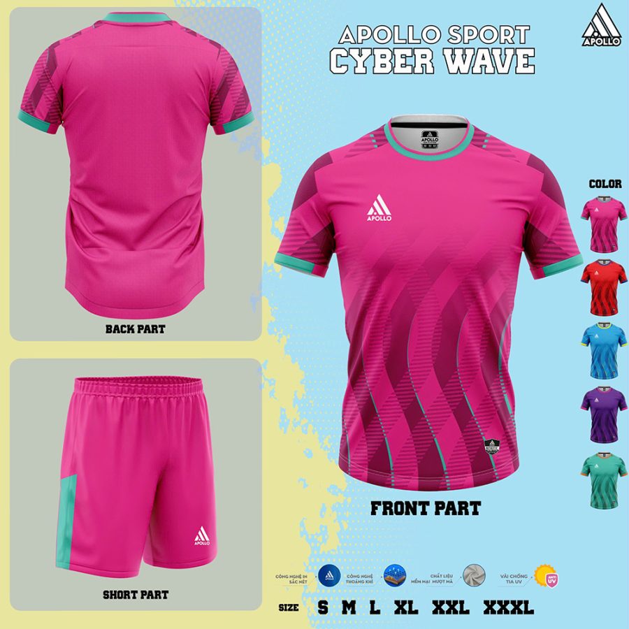 Áo Thể Thao Hỏa Tốc Cyber Wave Hồng – Cá Tính & Khác Biệt