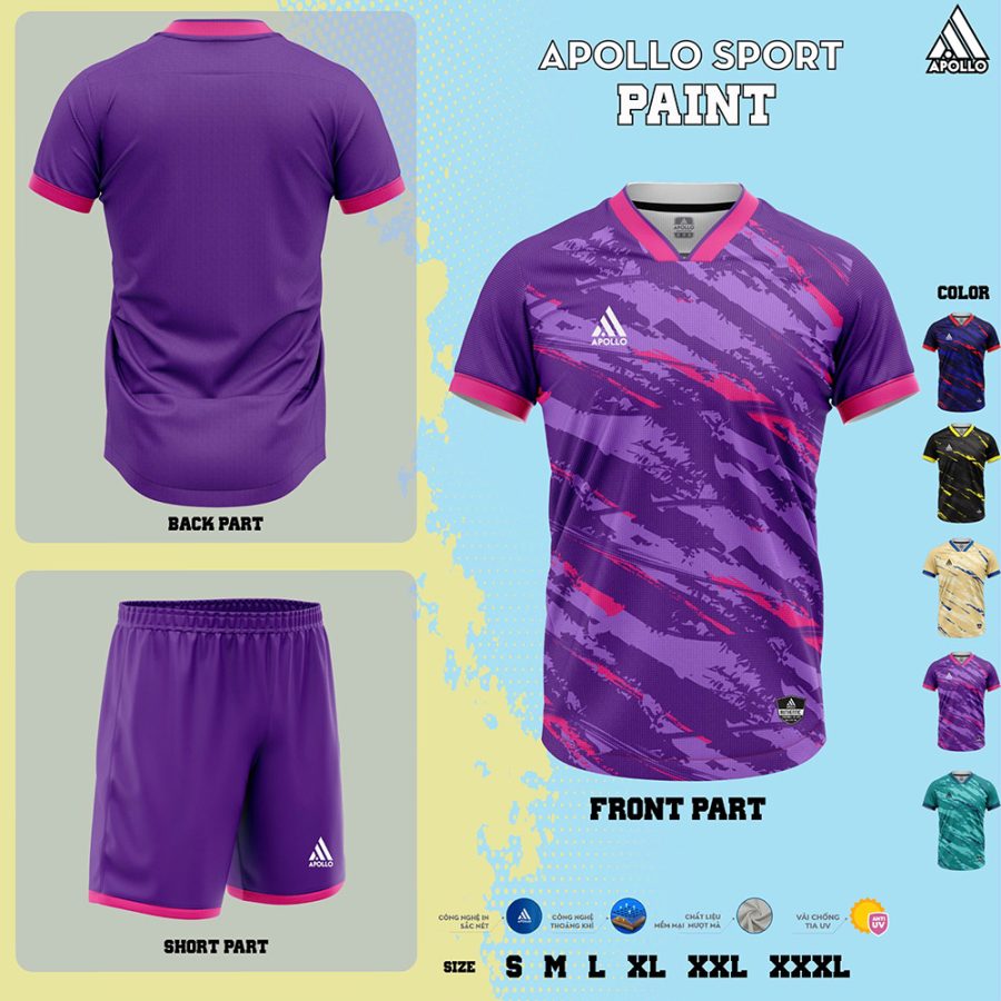 Áo Thể Thao Hỏa Tốc Paint Tím – Cá Tính & Độc Bản