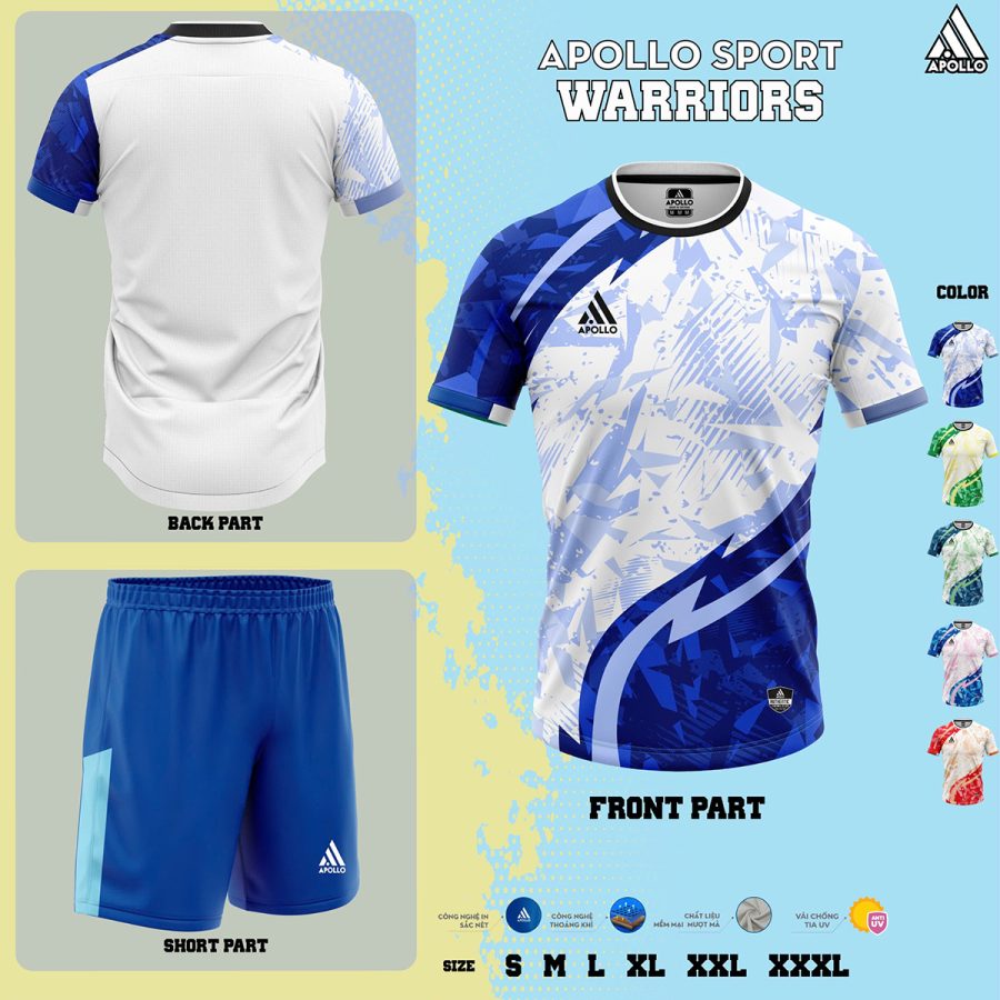 Áo Thể Thao Hỏa Tốc Warriors Xanh Dương – Mạnh Mẽ Và Tốc Độ