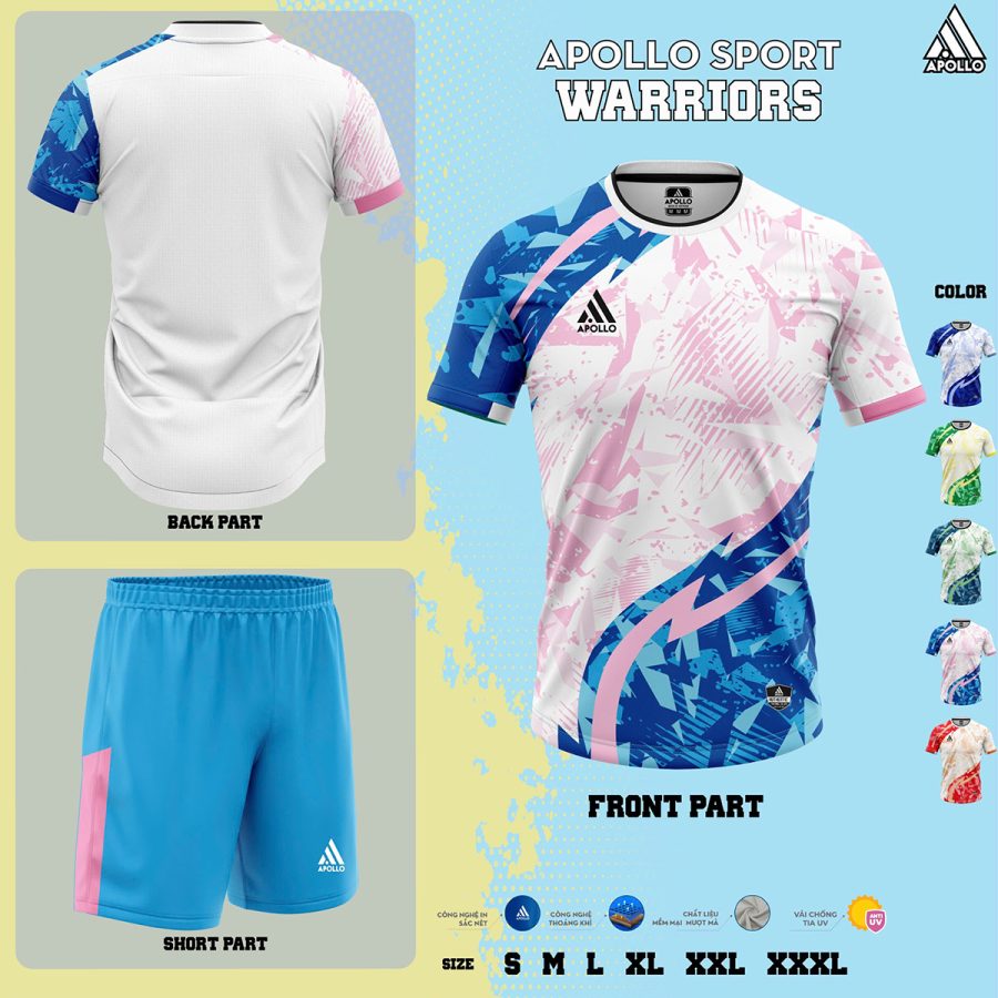 Áo Thể Thao Hỏa Tốc Warriors Xanh Da Trời – Tinh Gọn, Tốc Độ, Nổi Bật