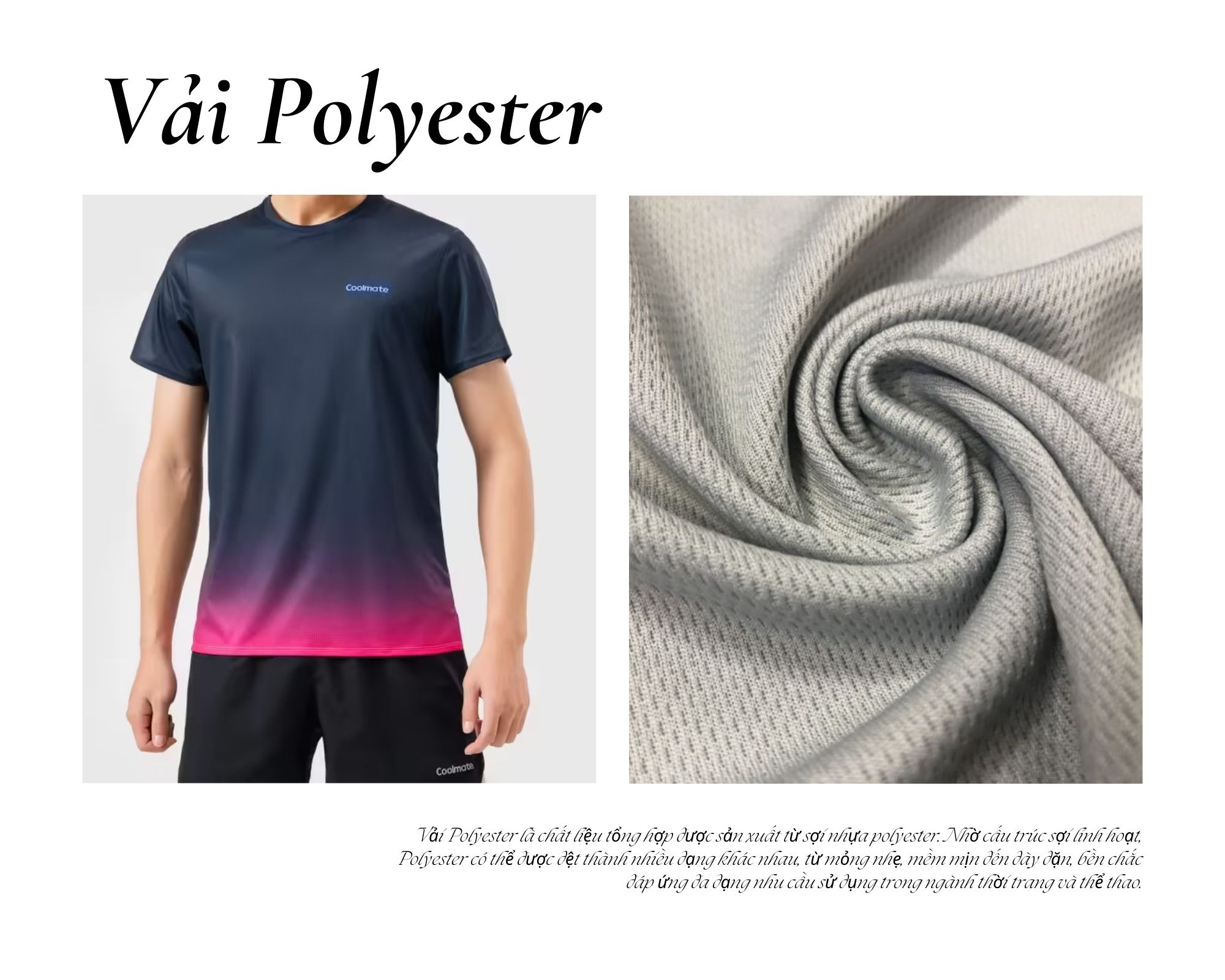 Vải Polyester May Quần Áo Thể Thao