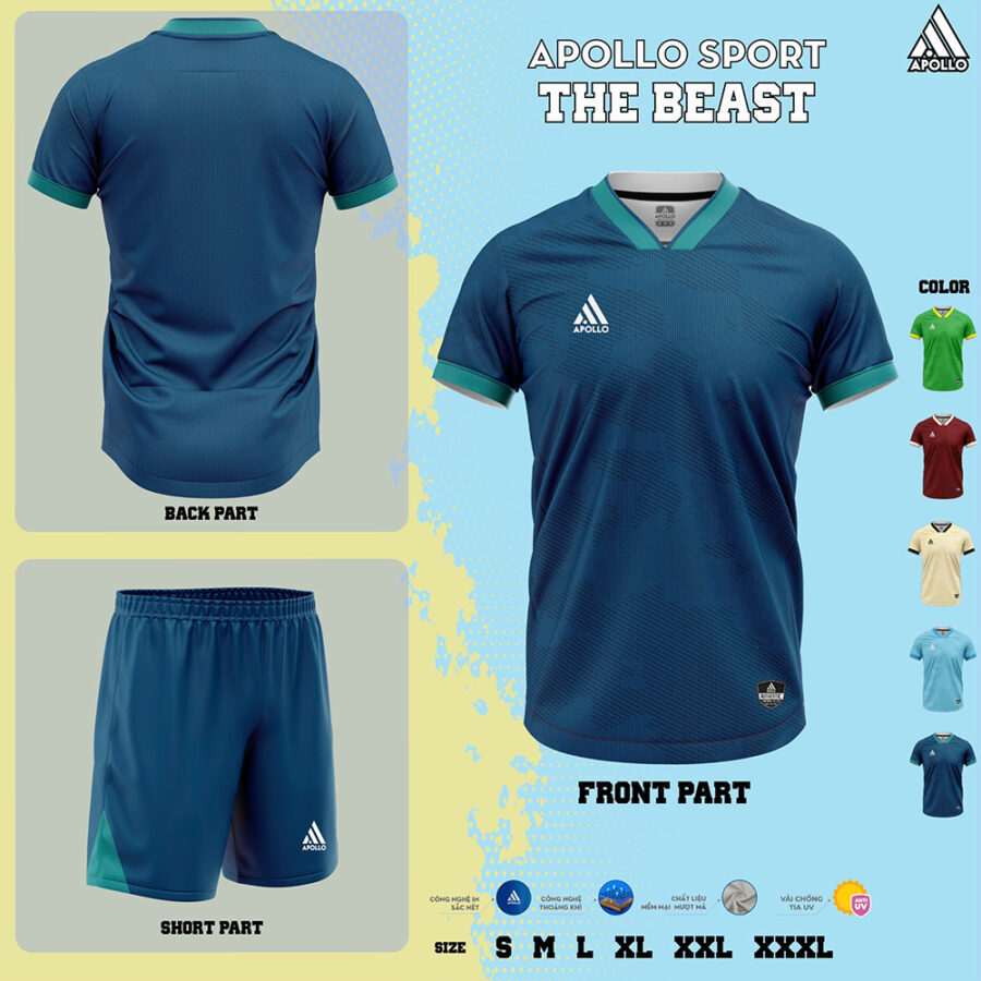 Áo Thể Thao Hỏa Tốc The Beast Xanh Ngọc Năng Lượng Bứt Phá