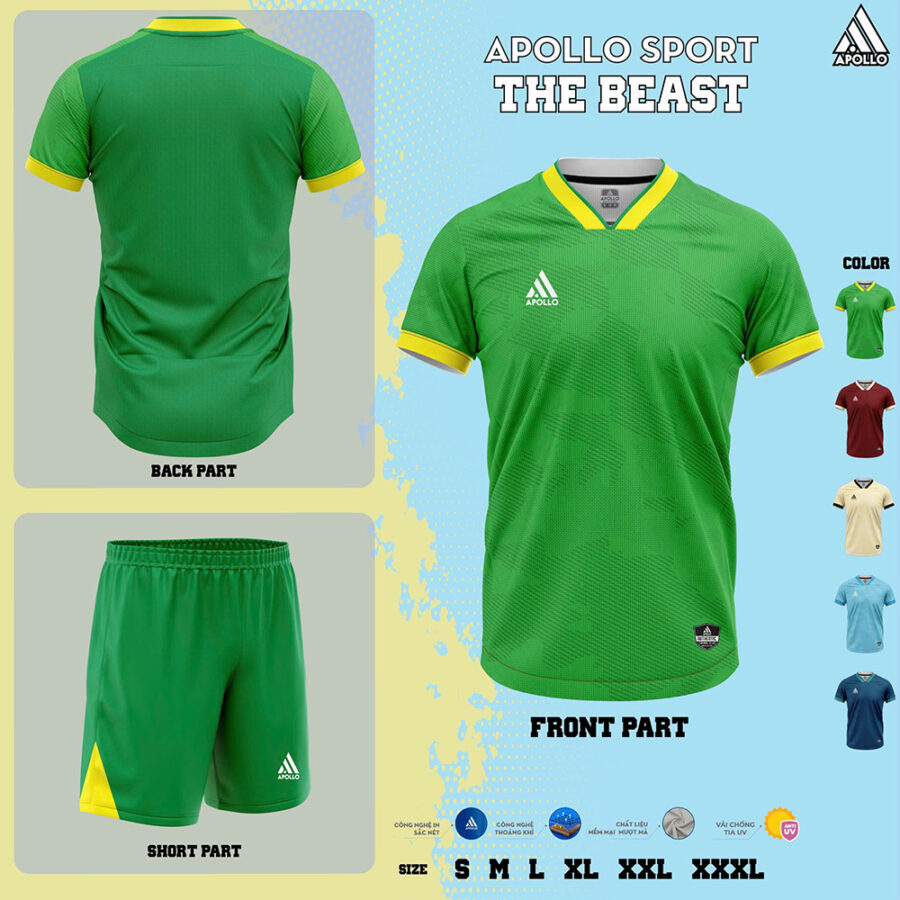 Áo Thể Thao Hỏa Tốc The Beast Xanh Lá Cây Sức Sống Và Bản Lĩnh