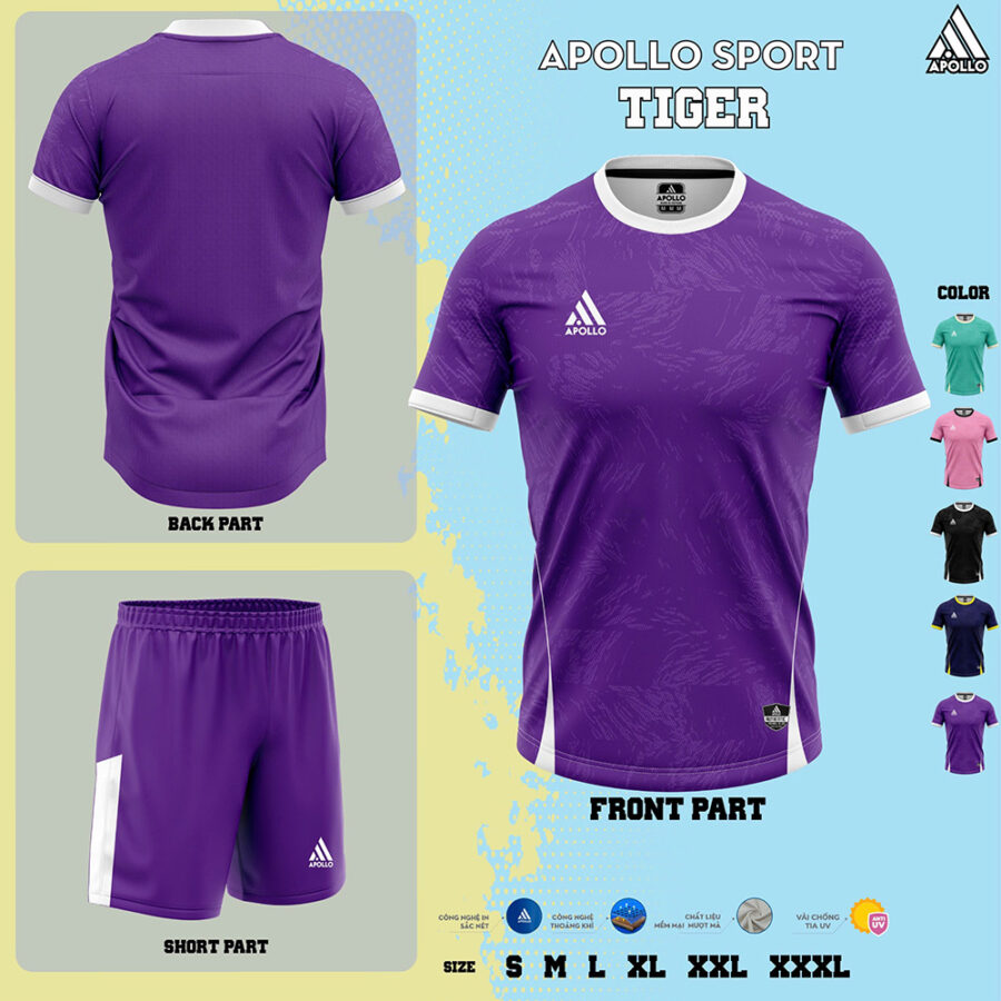 Áo Thể Thao Hỏa Tốc Tiger Tím Cá Tính, Khác Biệt