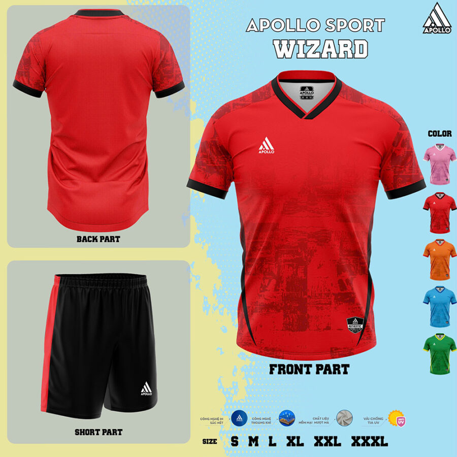 Áo Thể Thao Hỏa Tốc Wizard Đỏ Bản Lĩnh, Quyết Đoán