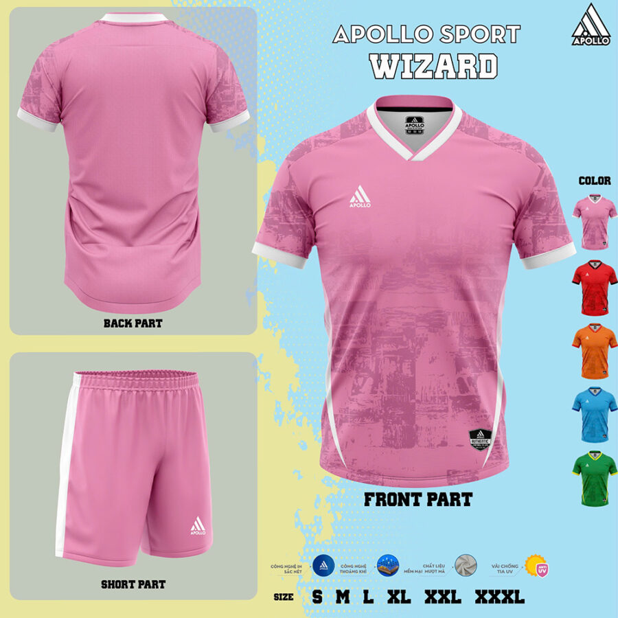 Áo Thể Thao Hỏa Tốc Wizard Hồng Trẻ Trung, Hiện Đại