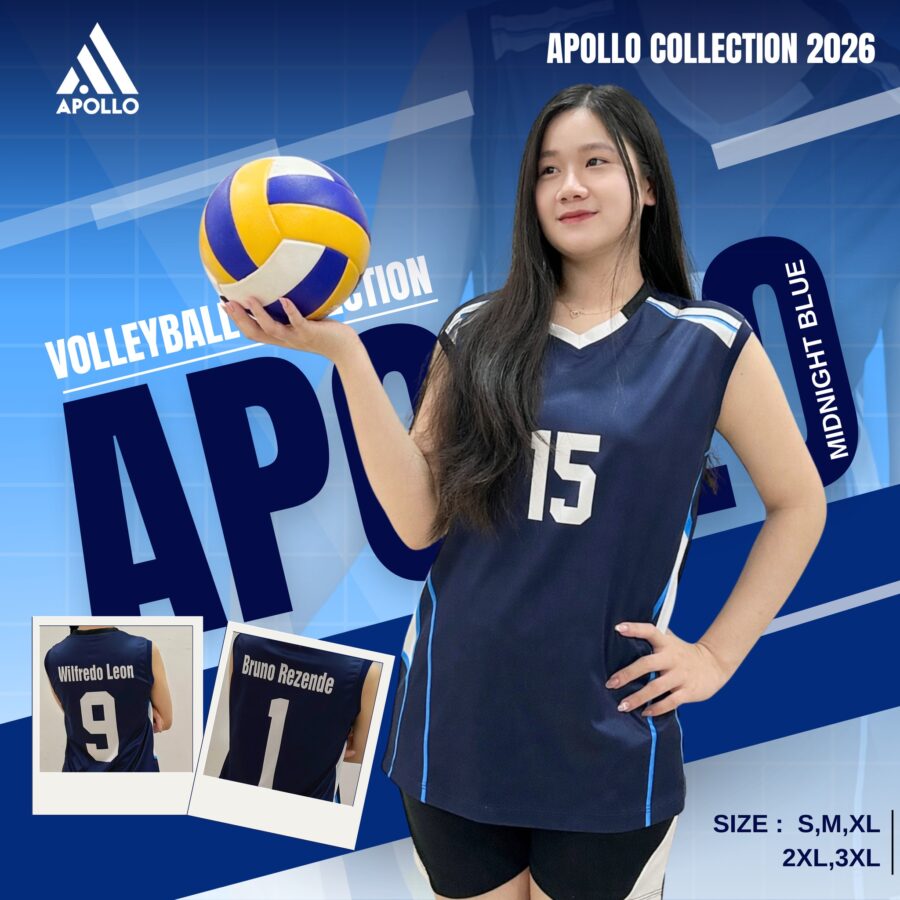 Áo Bóng Chuyền Apollo Midnight Blue Thiết Kế Thể Thao Hiện Đại