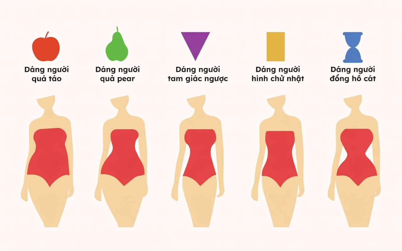 Giải mã 5 dáng người phổ biến của phụ nữ Việt Nam
