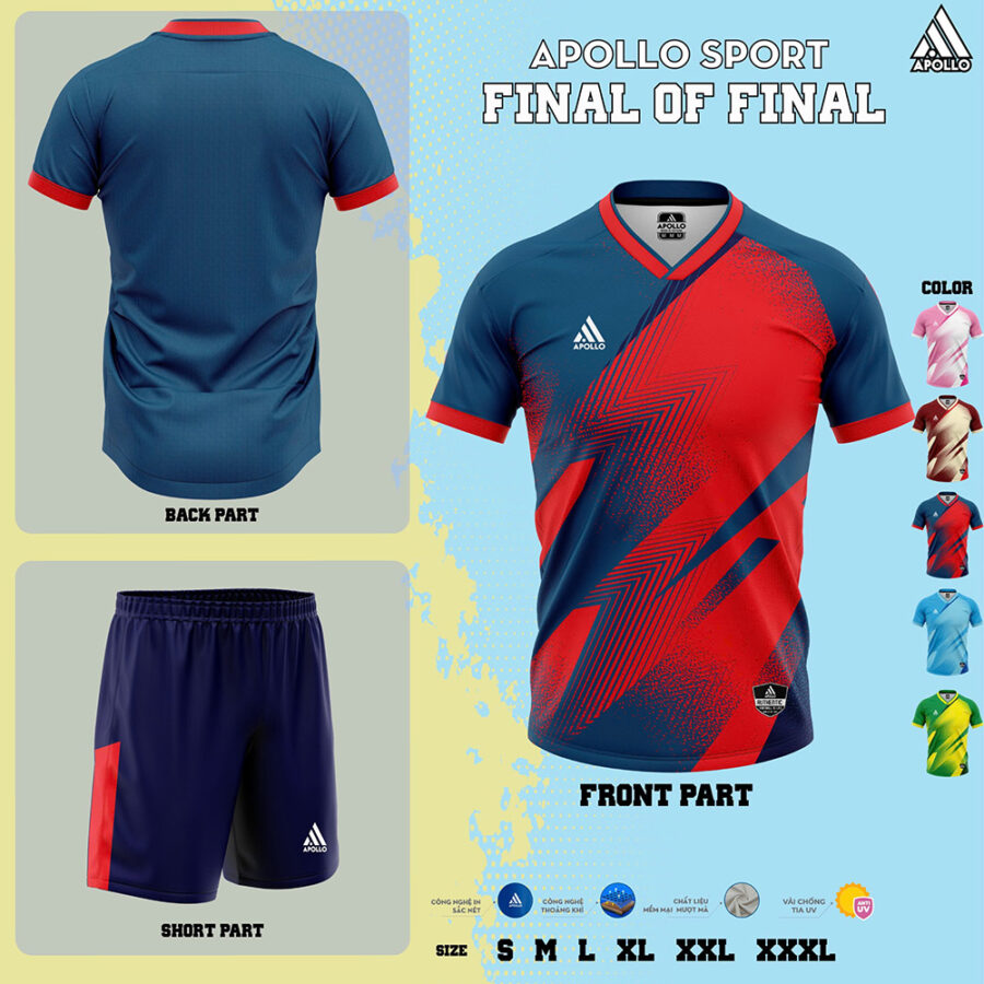 Áo Thể Thao Hoả Tốc Final of Final Xanh Đen