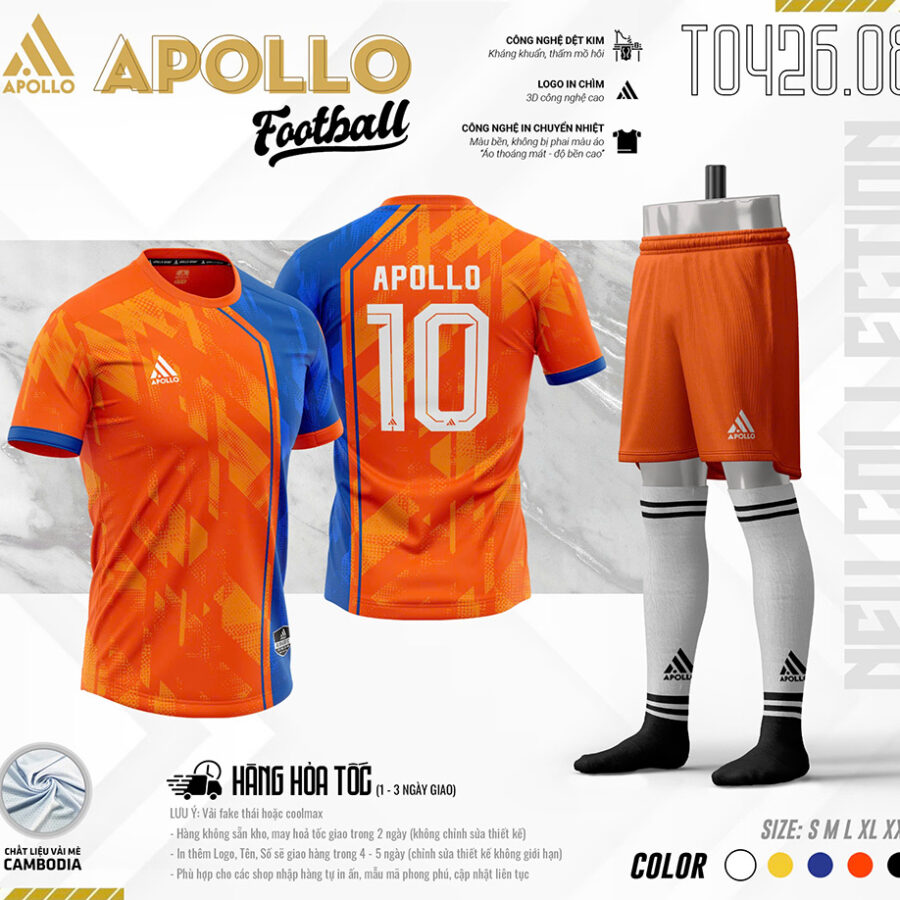 Áo Thể Thao Hoả Tốc T0426.08 Màu Cam Tăng Tốc Và Làm Chủ Thế Trận