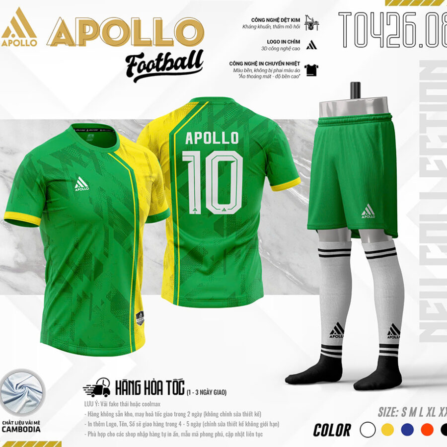 Áo Thể Thao Hoả Tốc T0426.08 Màu Xanh Lá Tươi Mới Và Đầy Sức Sống