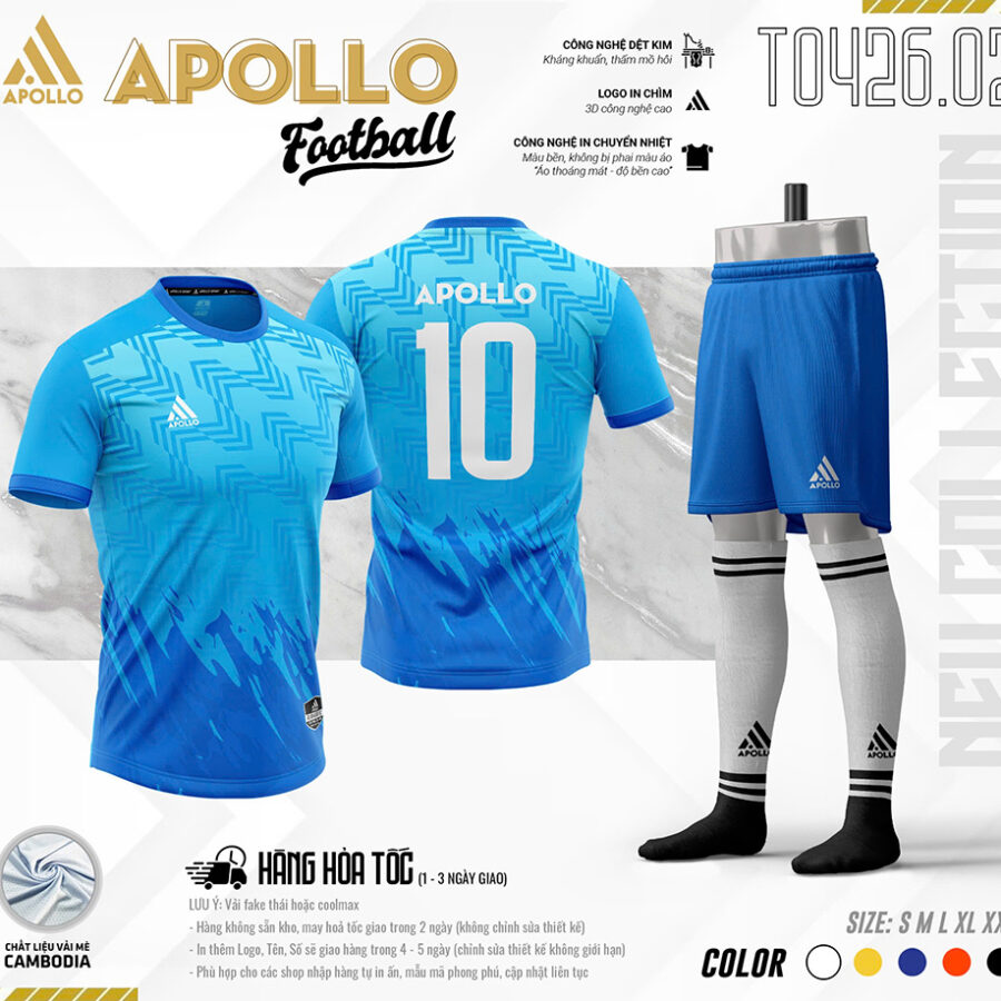 Áo thể thao hoả tốc T0426.02 màu Xanh da trời mát lạnh, tốc độ