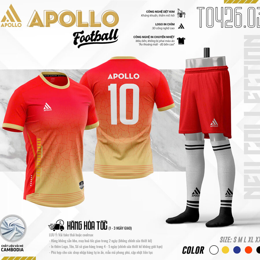 Áo Thể Thao Hoả Tốc T0426.03 Màu Cam