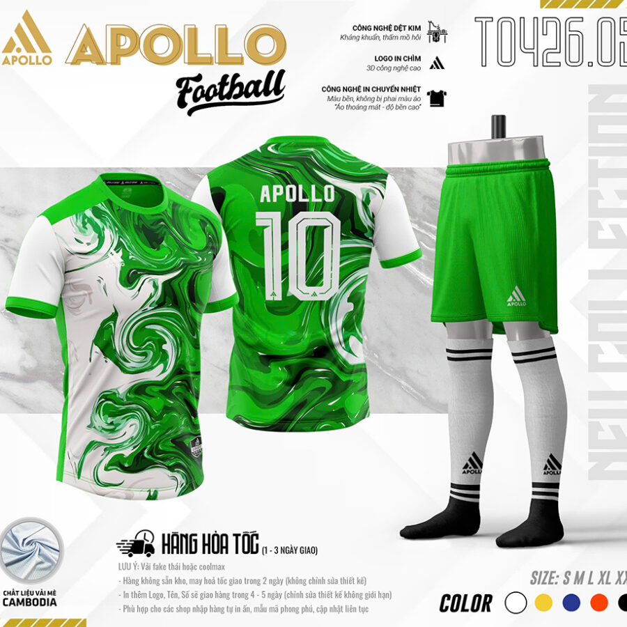 Áo Thể Thao Hoả Tốc T0426.05 Màu Xanh Lá