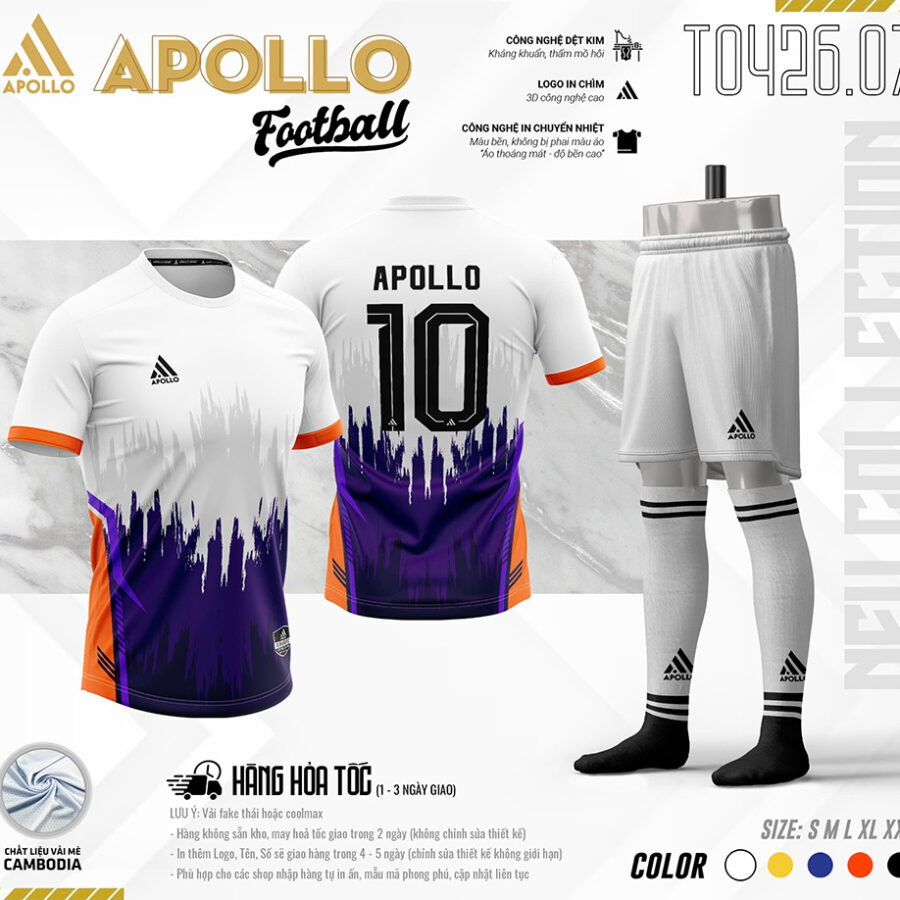 Áo Thể Thao Hoả Tốc T0426.07 Màu Tím Cá Tính & Khác Biệt