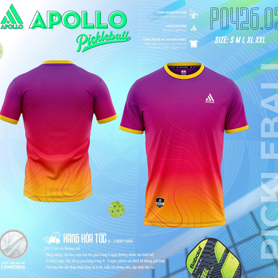 Áo Thể Thao Pickleball Hỏa Tốc – Chất Liệu Mát Nhẹ, Vận Động Thoải Mái