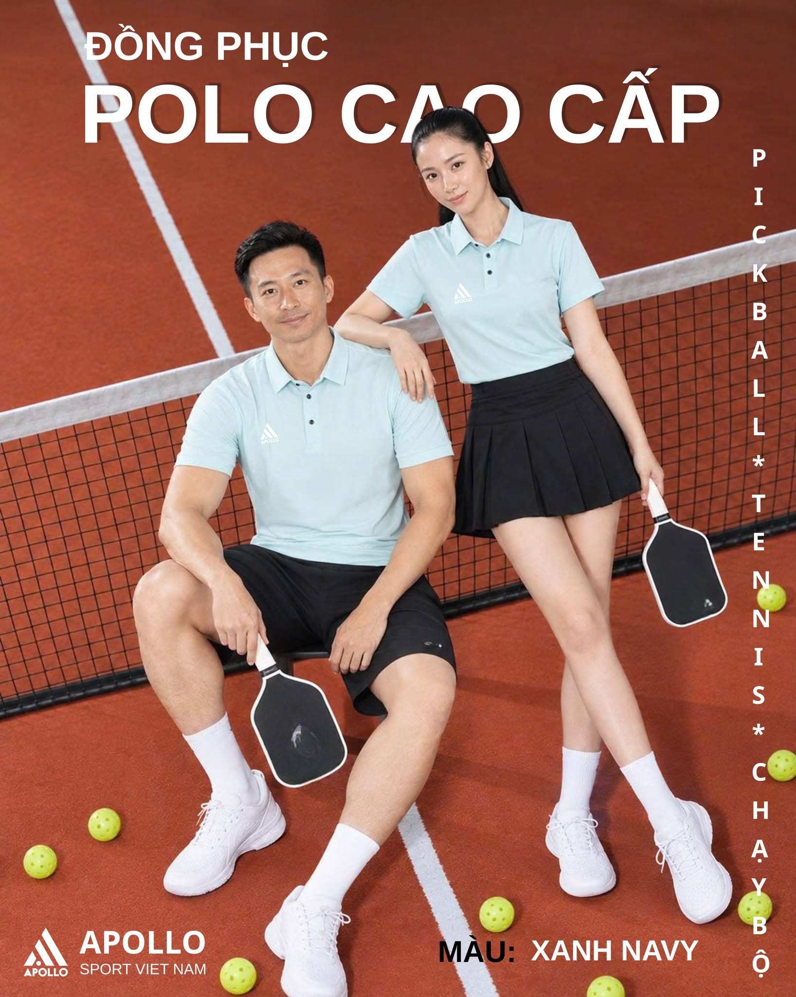 Thiết Kế Áo Polo Thể Thao Apollo Sport Trẻ Trung, Năng Động