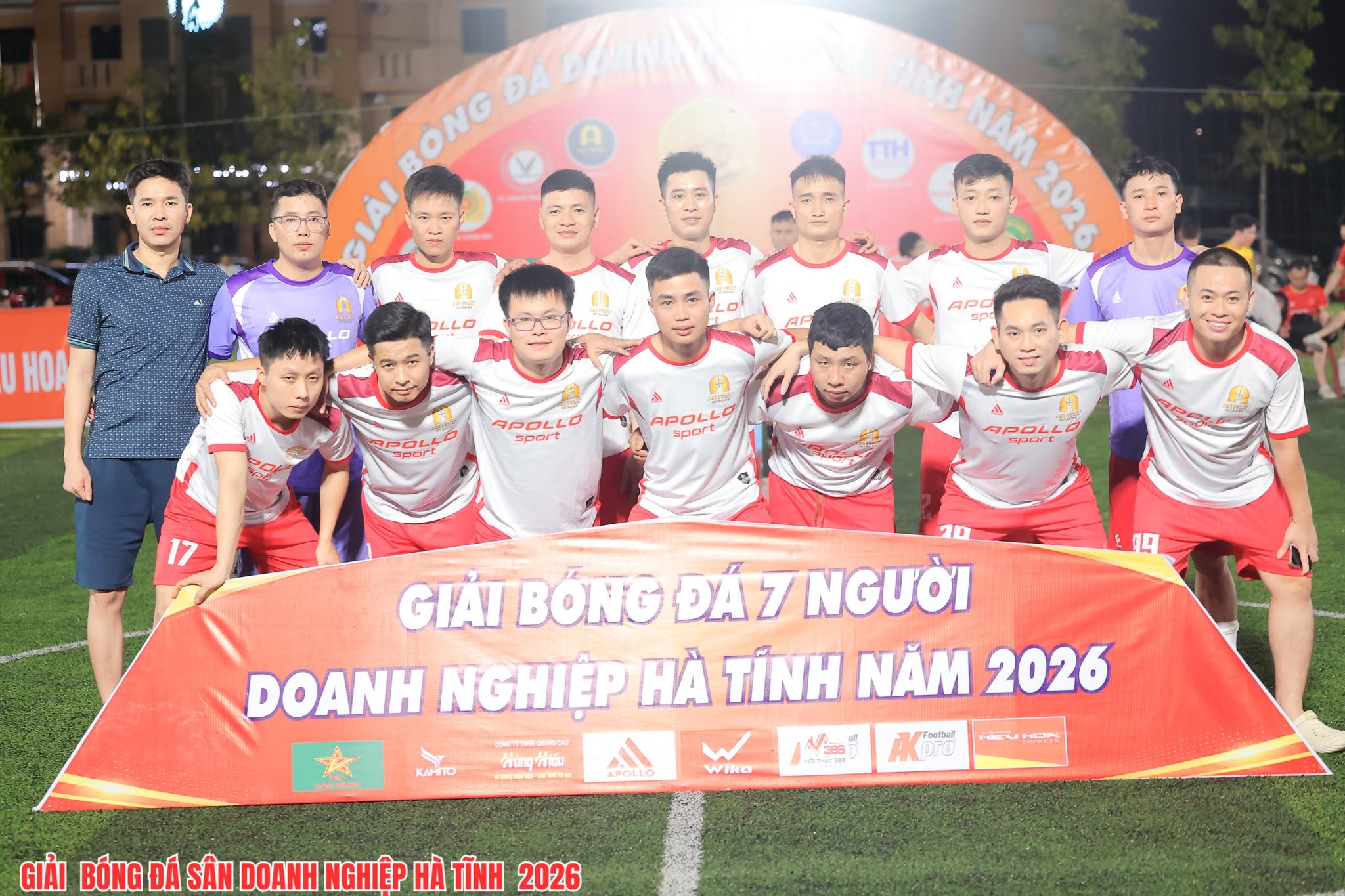 Apollo Sport đồng hành cùng Giải Bóng đá 7 người Doanh nghiệp Hà Tĩnh 2026